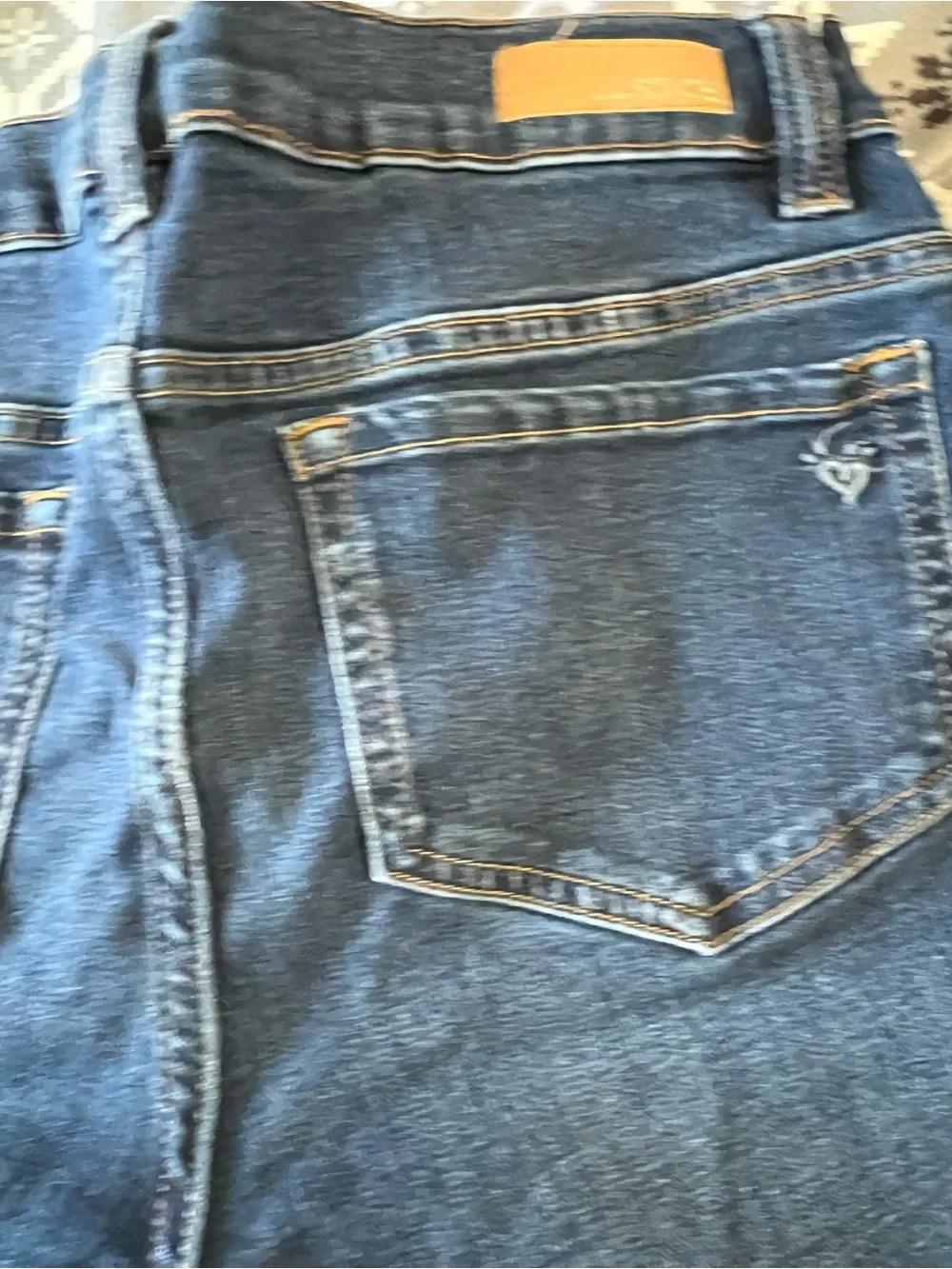 Justice Dark Blue Flare Jeans with Front Pockets